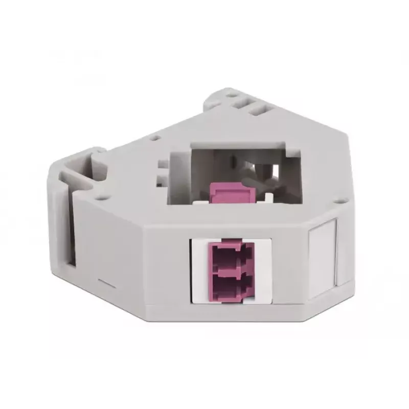 Keystone-moodul DELOCK 87195 LC-LC pistikutega, hall/violetne/valge, 60,1×59,4×21,6 mm