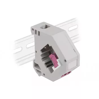 Keystone-moodul DELOCK 87195 LC-LC pistikutega, hall/violetne/valge, 60,1×59,4×21,6 mm