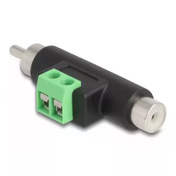 DeLOCK RCA isane ja RCA emane klemmiplaadi adapter 66056