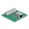 DeLOCK RJ50 female to Terminal Block with push-button for DIN rail