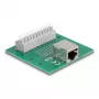 DeLOCK RJ50 female to Terminal Block with push-button for DIN rail