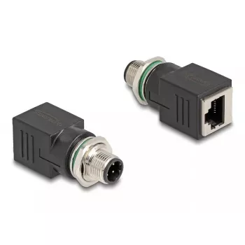 DeLOCK 60061 kaablisoo muundur M12 RJ-45 must