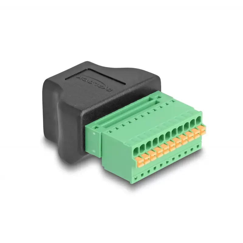 DeLOCK RJ50 emane klemmiplaadi adapter surunupuga 11 kontaktiga klemmiplokk