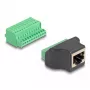 DeLOCK RJ50 emane klemmiplaadi adapter surunupuga 11 kontaktiga klemmiplokk