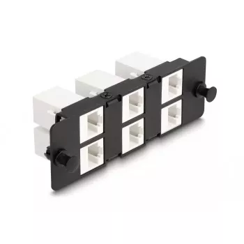 DeLOCK Keystone adapterpaneel 6 pordiga must lame RJ-45