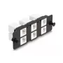 DeLOCK Keystone adapterpaneel 6 pordiga must lame RJ-45