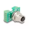 DeLOCK M12 ülekandemooduli adapter 8 kontaktiga A-koodiga emane kuni 9 kontaktiga klemmiplokk