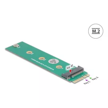 DeLOCK sisemine M.2 adapter 64343, host M.2 isane, roheline