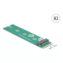 DeLOCK sisemine M.2 adapter 64343, host M.2 isane, roheline