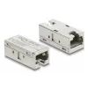 Adapter Coupler RJ45 jack-to-jack Cat.6A metallist — DELOCK, lame, hõbedane, 15.6×33.1×13.1 mm