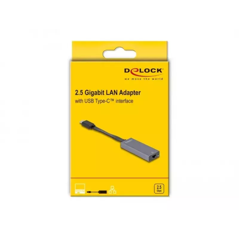 DeLOCK 66248 kaablisoo vahetaja RJ-45 USB C Hall 0,09 m