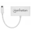 Manhattan USB-C dokk/jaotur, pordid (x4): USB-A (x3) ja USB-C, 5 Gbps (USB 3.2 Gen 1 ehk USB 3.0), toiteedastusega (60 W) USB-C porti (märkus: vajalik on täiendav USB-C seinaklaadija ja USB-C kaabel), universaalne kõikidele seadmetele, SuperSpeed USB, 3-aastane garantii