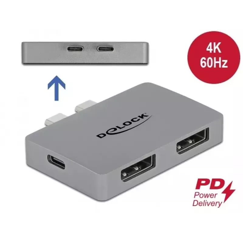 Kahekordne DisplayPort-adapter DeLOCK 64001 MacBookile