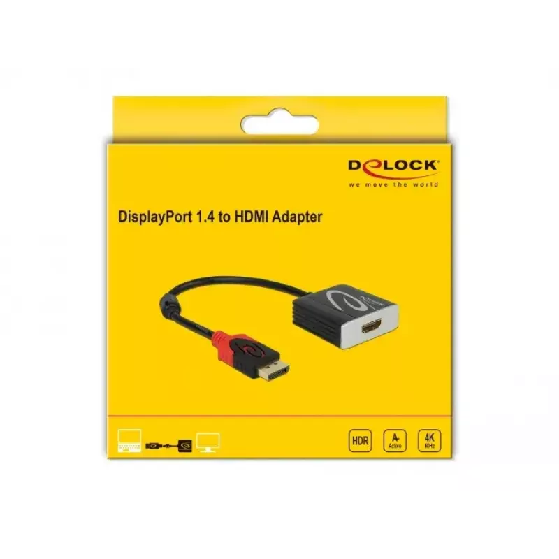 Aktiivne DisplayPort 1.4 HDMI-adapter DeLOCK 65207