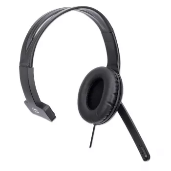 Manhattan Mono Over-Ear Headset (USB), mikrofonipoom (polsterdatud), jaemüügikarp, reguleeritav peavõru, juhtmega helitugevuse reguleerimine, kõrvapadi, USB-A nii heli kui mikrofoni jaoks, kaabel 1,5 m, kolmeaastane garantii