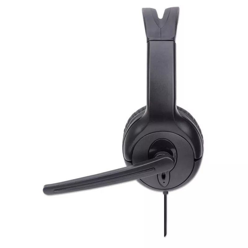 Manhattan Mono Over-Ear Headset (USB), mikrofonipoom (polsterdatud), jaemüügikarp, reguleeritav peavõru, juhtmega helitugevuse reguleerimine, kõrvapadi, USB-A nii heli kui mikrofoni jaoks, kaabel 1,5 m, kolmeaastane garantii
