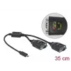 Jadakaabel DeLOCK 90494 USB USB-C RS-232 DB9 Must 0,35 m