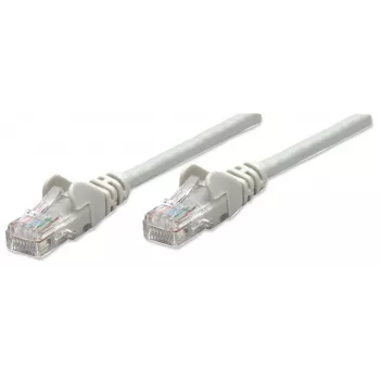 Intellineti võrguparanduskaabel, Cat6, 15 m, hall, CCA, U/UTP, PVC, RJ45, kullatud kontaktid, tõmbevaba, kaitsehülsiga, eluaegne garantii