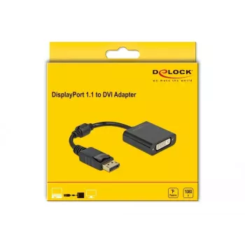 Adapter DisplayPort 1.1 isane DVI-D emasele Passiivne must DeLOCK 61008
