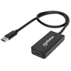 Manhattan USB-A–HDMI adapterkaabel, 60 cm, isane–emane, 5 Gbit/s (USB 3.2 Gen1 e. USB 3.0), 2560×1440 @ 32-bitine värv, Full HD video 1080p@16:9, must, blister