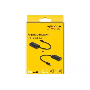 DeLOCK 61026 kaabel-adapter USB C RJ45 must