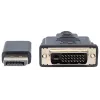 Manhattan DisplayPort 1.2a DVI-D 24+1 kaabel, 1080p@60Hz, 3m, isane-isanele, passiivne, ühildub DVD-D-ga, must, kolmeaastane garantii, ekvivalent DP2DVIMM10-le.