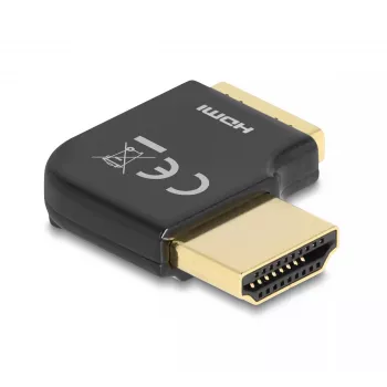 DeLOCK HDMI-adapter isane emasele 90° paremnurkne 8K 60 Hz metallist