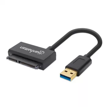 Manhattan USB-A to SATA 2.5 inch adapterkaabel, 42cm, Male to Male, 5 Gbps (USB 3.2 Gen1 aka USB 3.0), Supports 48-bit LBA, SuperSpeed USB, Three Year Warranty