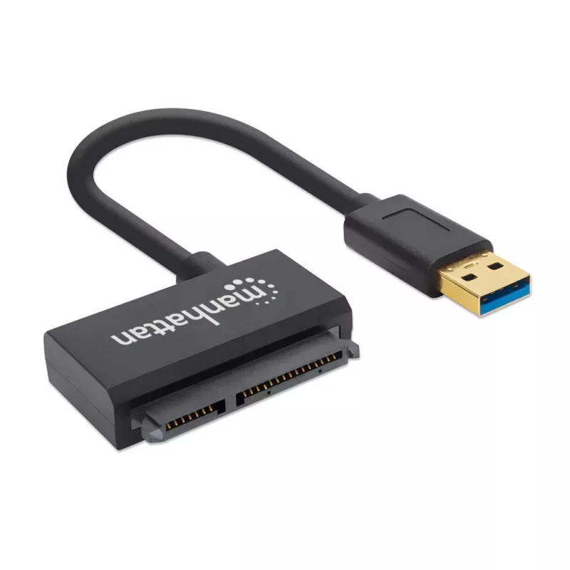 Manhattan USB-A to SATA 2.5 inch adapterkaabel, 42cm, Male to Male, 5 Gbps (USB 3.2 Gen1 aka USB 3.0), Supports 48-bit LBA, SuperSpeed USB, Three Year Warranty