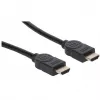 Manhattan HDMI 8K@60Hz kaabel Ethernetiga, 2 m, sertifitseeritud, sobib KÕIGIKS 8K, 4K ja 1080p/HD kasutuseks – uuendamiseks praegu või valmisolekuks, kui vaja, isane-isasele, must, 4K@120Hz, eluaegne garantii, ülikiire