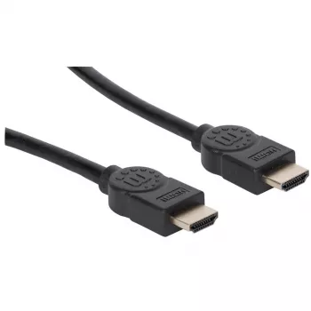 Manhattan HDMI 8K@60Hz kaabel Ethernetiga, 2 m, sertifitseeritud, sobib KÕIGIKS 8K, 4K ja 1080p/HD kasutuseks – uuendamiseks praegu või valmisolekuks, kui vaja, isane-isasele, must, 4K@120Hz, eluaegne garantii, ülikiire