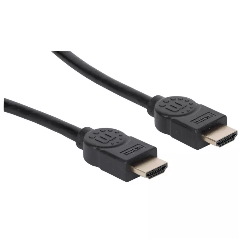 Manhattan HDMI 8K@60Hz kaabel Ethernetiga, 2 m, sertifitseeritud, sobib KÕIGIKS 8K, 4K ja 1080p/HD kasutuseks – uuendamiseks praegu või valmisolekuks, kui vaja, isane-isasele, must, 4K@120Hz, eluaegne garantii, ülikiire