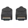 Manhattan HDMI 8K@60Hz kaabel Ethernetiga, 2 m, sertifitseeritud, sobib KÕIGIKS 8K, 4K ja 1080p/HD kasutuseks – uuendamiseks praegu või valmisolekuks, kui vaja, isane-isasele, must, 4K@120Hz, eluaegne garantii, ülikiire