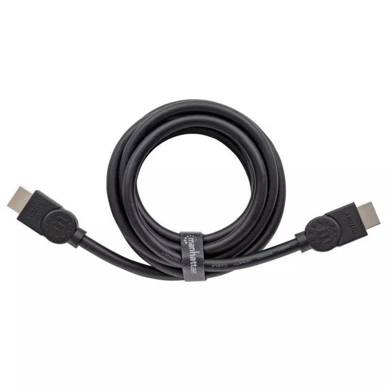 Manhattan HDMI 8K@60Hz kaabel Ethernetiga, 2 m, sertifitseeritud, sobib KÕIGIKS 8K, 4K ja 1080p/HD kasutuseks – uuendamiseks praegu või valmisolekuks, kui vaja, isane-isasele, must, 4K@120Hz, eluaegne garantii, ülikiire