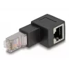 DeLOCK RJ45-pistikuga RJ45-pesasse adapter Cat.6A 90° allapoole nurga all