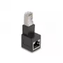 DeLOCK RJ45-pistikuga RJ45-pesasse adapter Cat.6A 90° allapoole nurga all