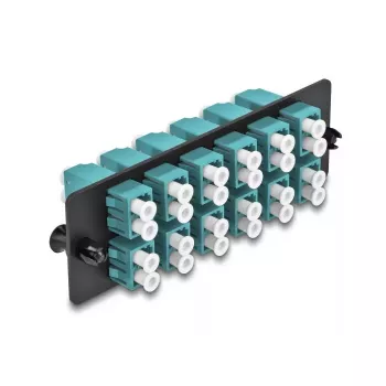 DeLOCK kiudoptiline adapterpaneel LC Duplex OM4 12 porti akvavärvi