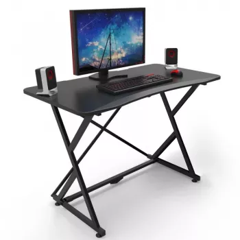 Techly mängulaud arvutile, nurgelise ergonoomilise servaga, must
