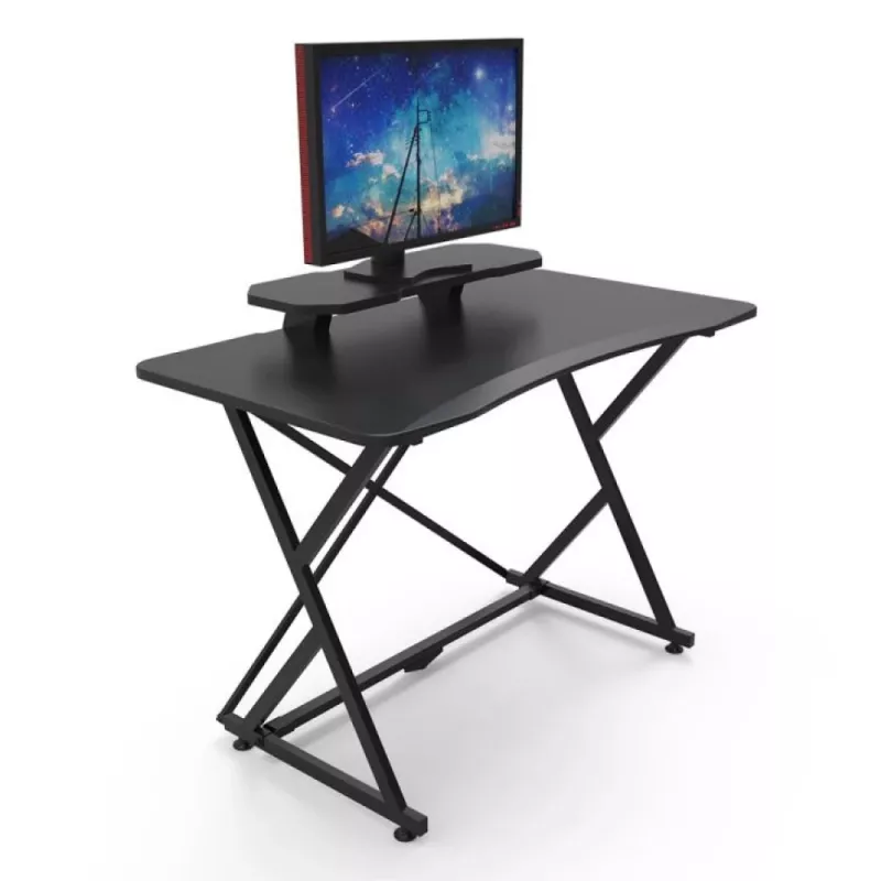 Techly mängulaud arvutile, nurgelise ergonoomilise servaga, must