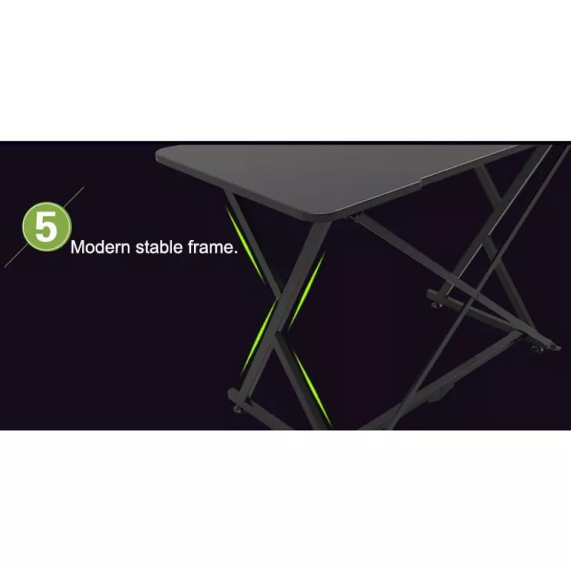 Techly mängulaud arvutile, nurgelise ergonoomilise servaga, must