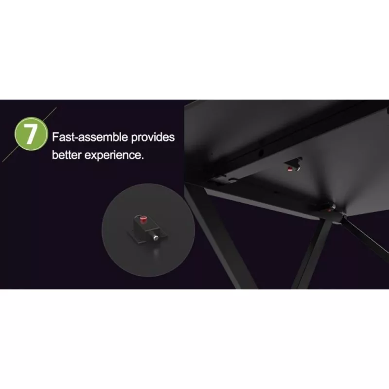 Techly mängulaud arvutile, nurgelise ergonoomilise servaga, must