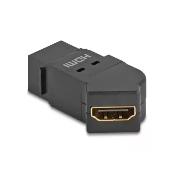 DeLOCK HDMI paneeliadapter emane HDMI kuni emane HDMI 45° nurgaga 8K 60 Hz must