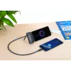Manhattan akupank integreeritud USB-C pistikuga, 5000 mAh, kuni 20W väljund, tugijalg kasutamiseks laadimistelefonihoidjana, must, üheaastane garantii