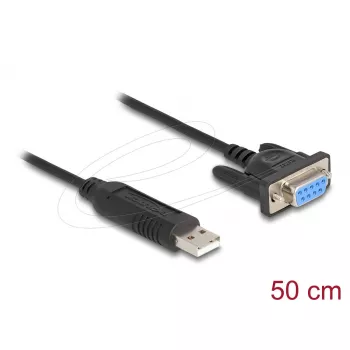 DeLOCK 67381 USB 2.0 RS-232 DB9 jadaadapter 0,5 m
