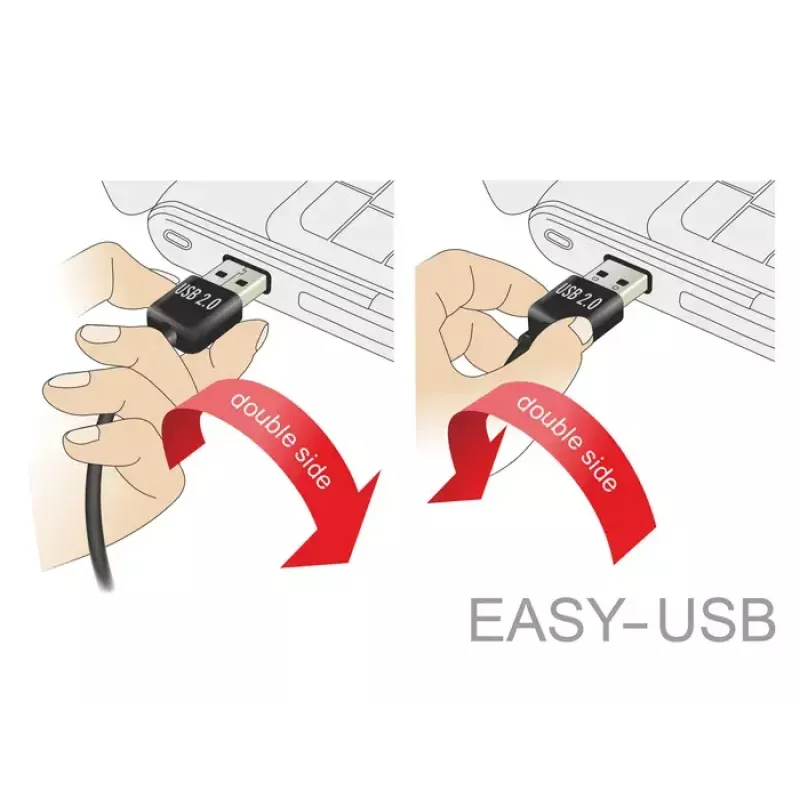 USB-kaabel DeLOCK 83848 USB 2.0 1m USB A Micro-USB B Must