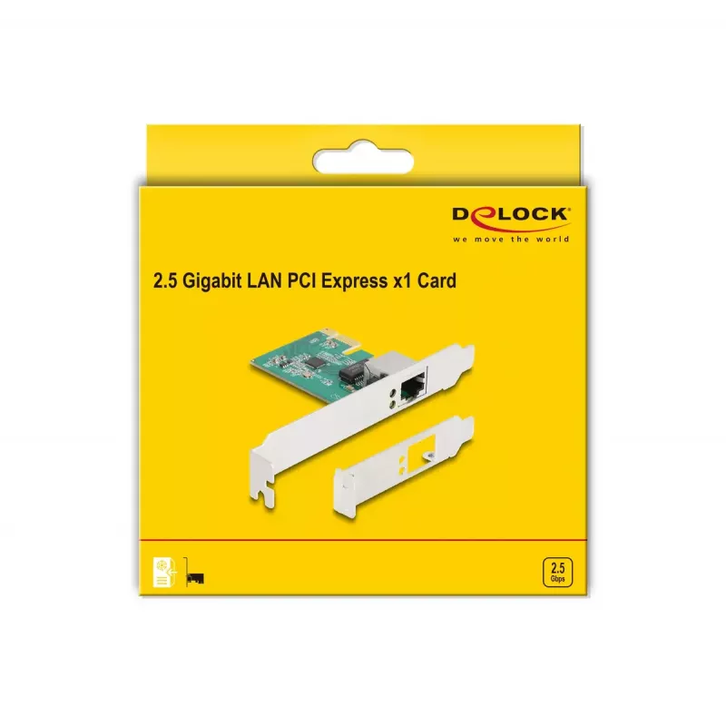DeLOCK PCI Express x1 kaart 1 x RJ45 2,5 Gigabit LAN RTL8125