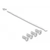 DeLOCK 10-tolline Keystone patch-paneel 12 pordiga tõmbekaitsega 1U hall