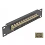 Fiiberoptiline patch-paneel DeLOCK 10 tolli 12 pordiga SC Simplex Beež 1U Must