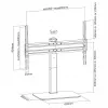 Equip 37-tollise kuni 70-tollise universaalse telerialuse must 40 kg kandevõime 94-177,8 cm