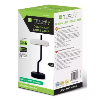 Techly I-LAMP-TABLE2 laualamp Mittevahetatav(ad) pirn(id) 2 W LED Must, Valge